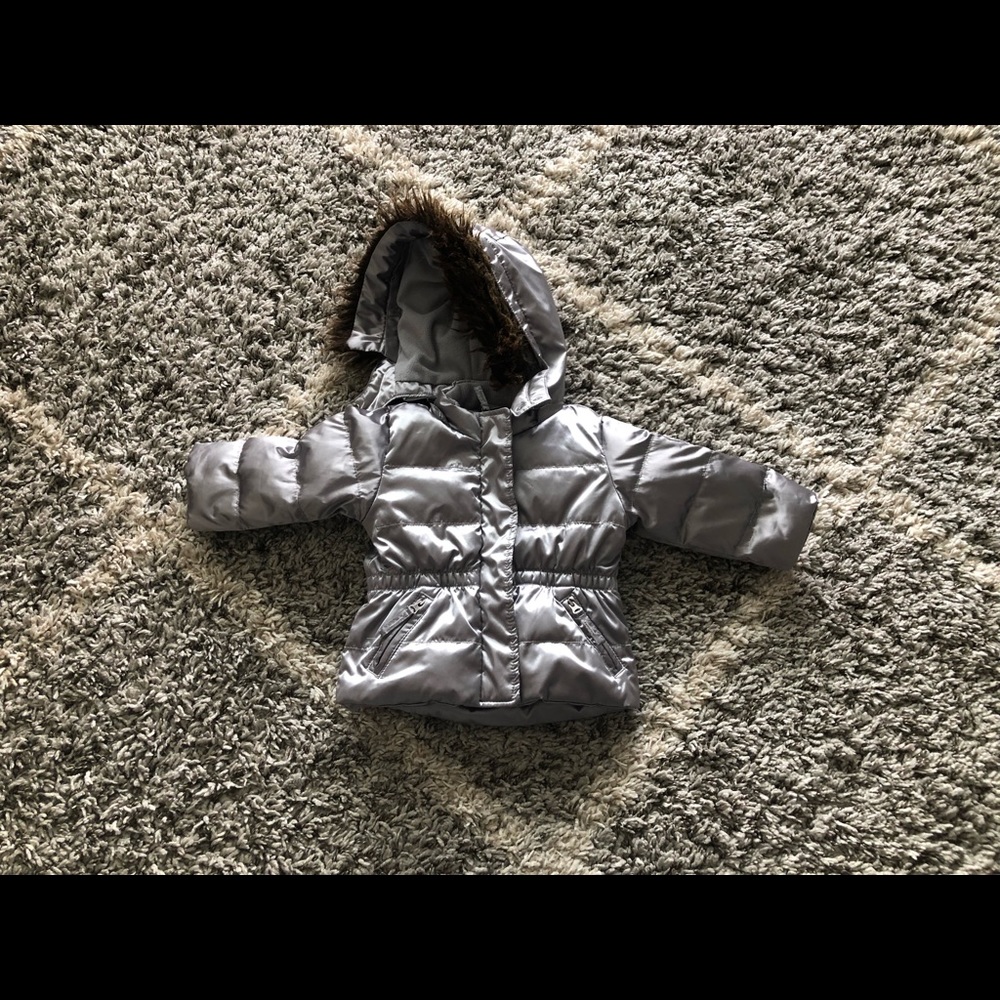 Hooded coat with faux fur trim (fur and the hood are removable) from babyGap.